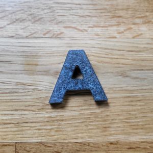Letter A - Resin Alphabet Letter - Space Grey