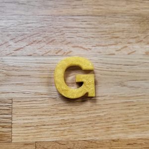 Letter G - Resin Alphabet Letter - Glimmering Gold