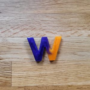 Letter W - Resin Alphabet Letter - Double Decker