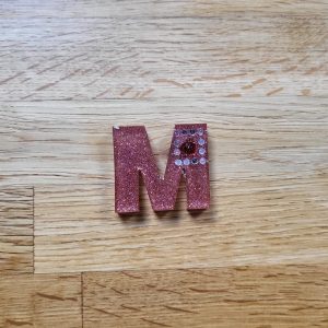 Letter M - Resin Alphabet Letter - Copper Bead