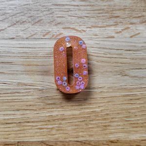 Letter O - Chunky Resin Alphabet Letter - Copper Bead