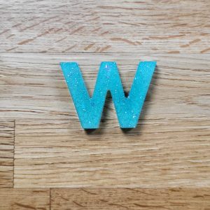 Letter W - Resin Alphabet Letter - Aquafresh