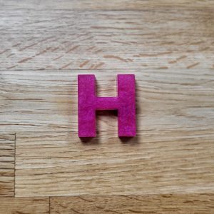 Letter H - Resin Alphabet Letter - Barbie Pink