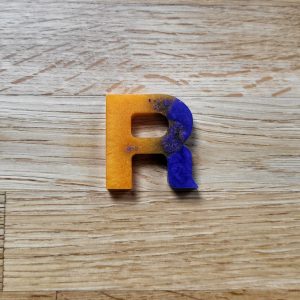 Letter R - Resin Alphabet Letter - Double Decker
