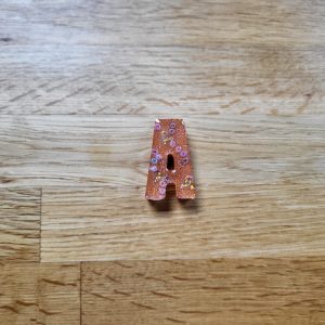 Letter A - Chunky Resin Alphabet Letter - Copper Bead