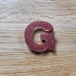 Letter G - Resin Alphabet Letter - Copper Bead