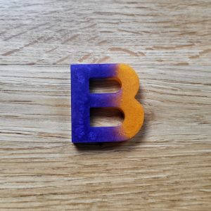 Letter B - Resin Alphabet Letter - Double Decker
