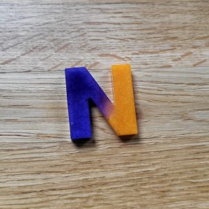 Letter N - Resin Alphabet Letter - Double Decker