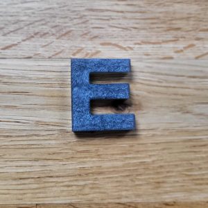 Letter E - Resin Alphabet Letter - Space Grey