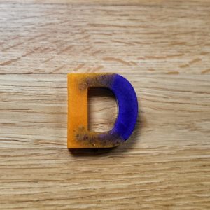 Letter D - Resin Alphabet Letter - Double Decker