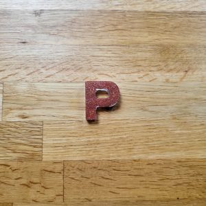 Letter P - Resin Alphabet Letter - Copper Bead