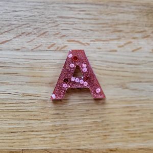 Letter A - Resin Alphabet Letter - Copper Bead