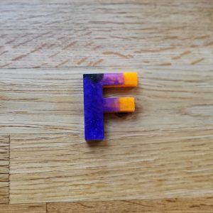 Letter F - Resin Alphabet Letter - Double Decker