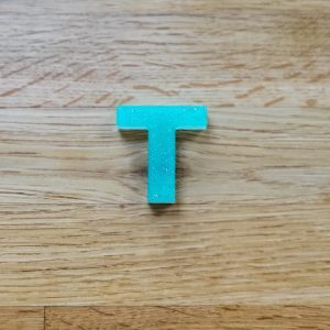 Letter T - Resin Alphabet Letter - Aquafresh