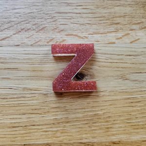 Letter Z - Resin Alphabet Letter - Copper Bead