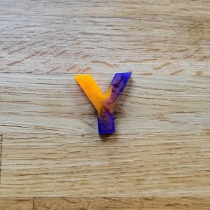 Letter Y - Resin Alphabet Letter - Double Decker