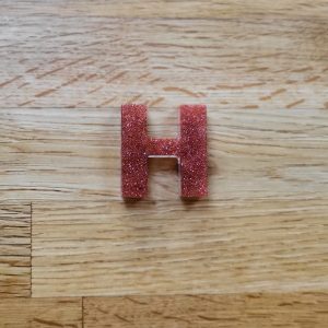 Letter H - Resin Alphabet Letter - Copper Bead