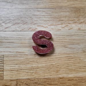 Letter S - Resin Alphabet Letter - Copper Bead