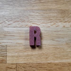 Letter R - Chunky Resin Alphabet Letter - Copper Bead