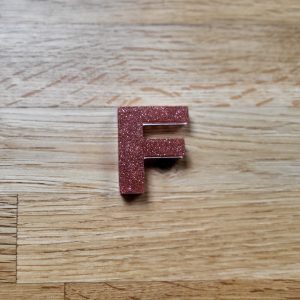 Letter F - Resin Alphabet Letter - Copper Bead