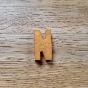 Letter N - Chunky Resin Alphabet Letter - Copper Bead