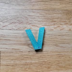 Letter V - Resin Alphabet Letter - Aquafresh