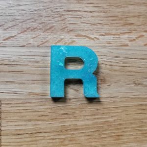 Letter R - Resin Alphabet Letter - Aquafresh