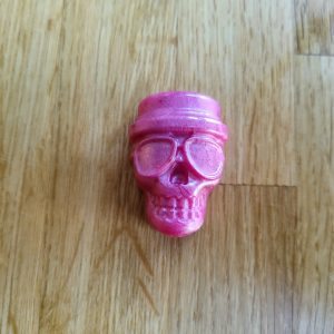 Skull - Pink with Hat & Glasses