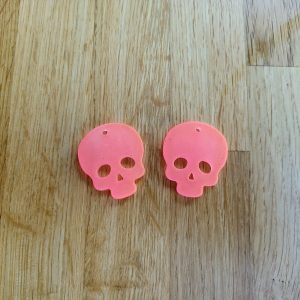 Earrings - Pink Skull Earrings